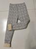 Pantalones de lana de invierno para hombres y mujeres, pantalones de algodón, pantalones largos para personas de mediana edad y mayores, pantalones cálidos con cintura engrosada y rodilleras con forro polar