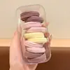 Elásticos de Borracha Universais em Caixa para Crianças e Adultos, Prendedores de Cabelo Coloridos Macaron para Rabo de Cavalo Alto, Alta Elasticidade, Não Puxam o Cabelo, Argolas de Cabelo