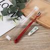 Fornecimento de fábrica amor plástico macio adulto carvão de bambu escova de dentes cerdas macias 3 gramas pasta de dente PVC cilindro transparente atacado