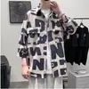 Directo de fábrica, camisa floral de manga corta estilo japonés para hombre, nuevo modelo de verano, ligera, elegante, con cuello, top de seda helada con estampado integral para hombre
