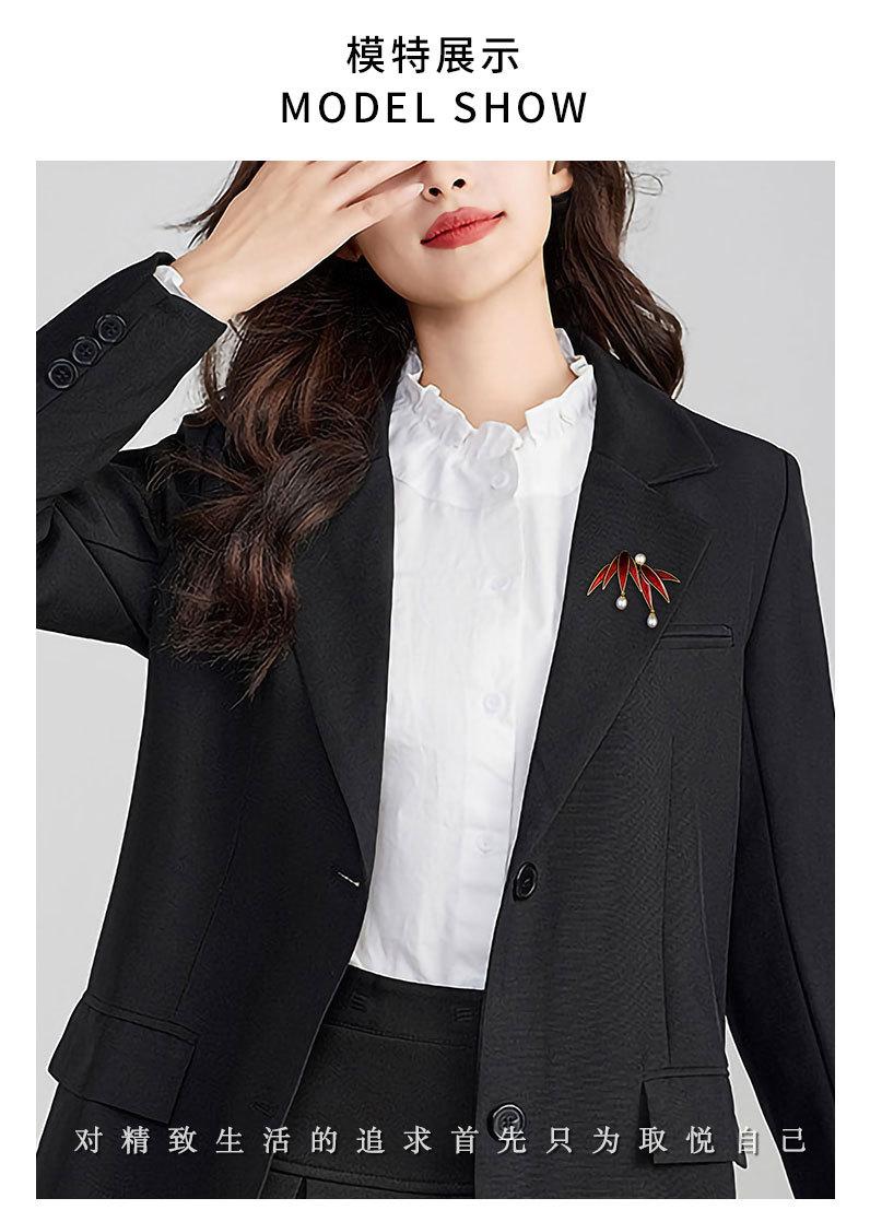 国风平安竹叶胸针时尚优雅淡水珍珠竹子胸花小众高级感