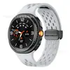 Adequado para Pulseira de Relógio Esportiva de Silicone com Malha Magnética para Samsung Watch8 Estilo Clássico com Fivela Dobrável Respirável