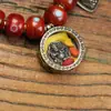 Pulseira de Osso de Camelo de Xizang Círculo Único Barril de Osso de Fluxo Reverso Contas Pingente Thangka Dia Negro Grande Estilo Xizang Vintage Pulseira de Brincar