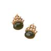 Pendientes Exagerados de Ágata Roja del Sur Natural de Gama Alta, Plata de Ley 925, Plata Pura, Chapado Grueso en Oro, Perla Grande Mate, Antialérgicos