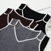 Chaleco de punto de lana pura con bloques de color y cuello en V para primavera y otoño para mujer, 100% lana, corte holgado, adelgazante, adecuado para el trabajo, top interior sin mangas