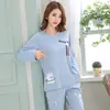 Pijama nuevo de manga larga para primavera y otoño, pijama casual para mujer, estilo coreano, conjunto de ropa para el hogar para mujer