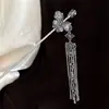 Horquilla de Pelo con Borla Floral, Nuevo Estilo Chino, Estilo Antiguo, Horquilla de Gama Alta de Nicho, Horquilla de Madera, Hanfu, Cheongsam, Accesorio para el Cabello para Mujeres