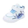 Zapatillas de Caña Alta para Niños, Zapatos Pequeños y Medianos para Niños, Zapatos de Bebé y Niño Pequeño Lindos de Dibujos Animados, Zapatos Blancos Casuales para Niñas, Transpirables y Ligeros