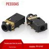 [Le Hui] 2.5 fone de ouvido soquete PJ-242 seis pinos patch banhado a ouro dual-channel soquete de áudio e vídeo com coluna