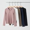 Moda Femenina Lulu Style Juvenil a la Moda Cuello de Muñeca 2026 Primavera Nueva Clásica Versátil Camiseta de Manga Larga