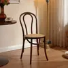 Conjunto de cadeiras de jantar em madeira maciça cadeira vintage cadeira de restaurante americano francês com encosto casa comercial cadeira de rattan trançado de rattan