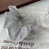 Scrunchie Grande Ancho de Organza Estilo Coreano Elegante Malla Elástica para Coleta Moño Cuerda para el Cabello Accesorio para el Cabello