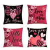 Amazon Série Amor Dia dos Namorados Capas de Almofada para Sala de Estar Sofá Decoração de Feriado Capas de Almofada Estampadas Transfronteiriça