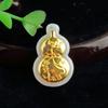 Jade A bienes colgante de jade con incrustaciones de oro pequeño colgante de Buda Guanyin de jade con incrustaciones de oro Jade Jade con incrustaciones de oro