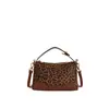 Bolso bandolera único con estampado de leopardo, bolso para el trabajo, nueva moda 2026, bandolera simple, para llevar debajo del brazo, gran capacidad, bolso tote tipo dumpling