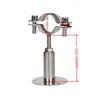 Abrazadera de Tubo Ajustable de Acero Inoxidable 304 con Base, Soporte Telescópico para Tubo, Soporte para Tubo, Abrazadera de Tubo, Sujetador de Tubo