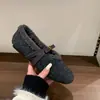 Zapatos Birkenstock de Peluche Estilo Coreano para Mujer 2026 Otoño/Invierno Nuevos Planos Suela Suave Zapatos Mary Jane Cálidos de Algodón
