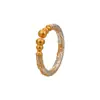 Anillo de Calabaza Auspiciosa Chapado en Oro Plata Pura 999.9 Nuevo Estilo Chino Fortuna y Prosperidad Anillo de Plata de Ley Tótem Vivo