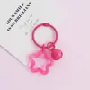 Llavero Colgante de Estrella de Cinco Puntas Transparente de Acrílico de Colores Estilo Ins para Bolsos de Mujer Accesorios de Adorno Colgante DIY Venta al por Mayor