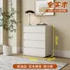Gabinete Estilo Cream com Cinco ou Seis Gavetas Madeira Maciça Pintura Branca Luxo Leve Moderno Simples Gabinete de Armazenamento Armazenamento para Quarto Gabinete de Cabeceira
