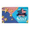 Amazon Tela de Fondo del Día de la Independencia Americana Decoración Festiva Tela Colgante para Fiesta Foto Carnaval Banderas Transfronterizas Suministros Personalizado