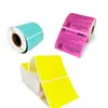 Rolo Personalizado Térmico Direto 4x6 Etiquetas 100x150 Impressora de Etiquetas de Envio Adesivos Térmicos Azuis