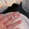 Pendientes de Plata de Ley S925 con Perla y Circonita, Suaves y Versátiles, para Mujer, Pendientes de Lujo Ligero de Gama Alta, Accesorios de Oreja con Temperamento Único y Hermoso