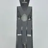 Estoque transfronteiriço 2,5 cm suspensórios de cor sólida para adultos com três clipes, tira elástica extensível para calças