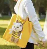 Bolsa Tote para Transporte de Animais, Bolsa de Ombro Respirável para Gatos e Cachorros, Bolsa de Transporte tipo Sling Portátil para Viagem para Gatos e Cachorros Pequenos e Médios