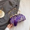 Bolsas de Novo Estilo para Mulheres, Bolsas de Concha com Franjas da Moda, Novas Bolsas de Mão Bordadas Estilo Chinês, Bolsas Transversais de Ombro com Corrente Populares