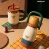 Artículo Popular Taza Oso Serie Groenlandia Taza Térmica para Oficina y Hogar, Botella de Agua de Acero Inoxidable Estilo Británico Colorido