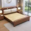 Cama con almacenamiento cama de dormitorio cama tapizada suave cama grande cama de madera maciza doble 1.8x2 metros estilo chino dormitorio principal 1.5 metros hogar apartamento pequeño