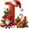 Novas Iniciais Planas de Natal com Chapéu Vermelho Letras Decoração Pendente para Árvore de Natal Pingente Personalizado