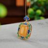 Yilu prata S925 prata esterlina banhado a ouro cera de abelha cloisonne nuvem auspiciosa pingente de diamante de segurança retro moda nacional pingente personalizado