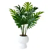 Plantas verdes artificiales en macetas grandes, flores artificiales, decoraciones interiores creativas, plantas artificiales en maceta para Amazon, decoraciones de escritorio y de piso