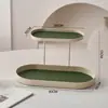 Estante de almacenamiento para cosméticos, estante de baño de dos niveles, caja de almacenamiento de escritorio multicapa, soporte para lápices labiales, tocador de dormitorio