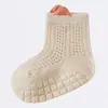 Calcetines de piso para bebé primavera y verano antideslizantes transpirables de malla calcetines de algodón fresco de verano para bebé niño pequeño al por mayor