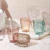 Vaso Transparente Universal para Enjuague Bucal para Uso en Casa, Vaso Creativo para Lavarse los Dientes de Pareja, Vaso Engrosado para Cepillo de Dientes de Dormitorio, Vaso para Cepillo de Dientes Elegante y Sencillo