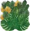 Planta Artificial Transfronteiriça Folha de Tartaruga Decoração de Casa Casamento Dourada com Haste Planta Folha de Tartaruga Paisagismo Folha Artificial