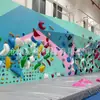 Construção de grandes paredes de escalada ao ar livre, paredes de escalada para passeios de estudo em áreas cênicas, paredes de bouldering internas para adultos e crianças