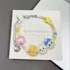Retrato de Família Adorável e Colorido de Três Pequenos Personagens Ji Yi, Pulseira de Miçangas, Joia Versátil de Amizade de Nicho