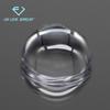 Anillo redondo plano liso blanco transparente de circonia cúbica directa de fábrica piedra desnuda artificial plano piedra blanca lisa CZ