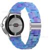 Aplicable a google nuevo reloj pixel google 1/2 correa de resina de tres cuentas correa de reloj acrílica acero inoxidable