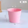 Cubo Metálico Mediano, Maceta de Lata Colorida, Cubo de Almacenamiento para Decoración de Escritorio en Casa, Maceta Creativa para Plantas Verdes y Suculentas