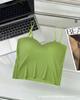 Camisola de seda helada para mujer, talla grande, con almohadilla para el pecho, para chica gordita, con parte superior Spice Girl, ropa interior de espalda hermosa de comercio exterior, pecho envuelto