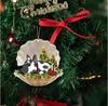 2022 Nuevo Colgante Divertido de Navidad con Forma de Concha de Mariscos y Perro Colgante de Árbol de Navidad de Dibujos Animados Acrílico Plano Decoración para el Hogar