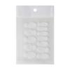 Cristal para uñas lámina de silicona para uñas sin papel pegamento de extensión molde para uñas 12 piezas molde para uñas parche francés 4