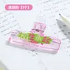 Pinzas de cristal acrílico de colores translúcidos grandes al por mayor para journaling, encuadernación de documentos de oficina y organización
