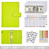 Caderno A6 de Folhas Soltas Mais Vendido no Exterior, Logo Personalizável, Capa Destacável de Folhas Soltas, Planejador de Orçamento em Dinheiro de Couro PU
