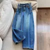 2026 Nuevo Estilo Reductor de Edad Estilo Novio Pierna Curva Pierna Ancha Pantalones Jeans Largos Mujer Venta al por Mayor N4BK88237